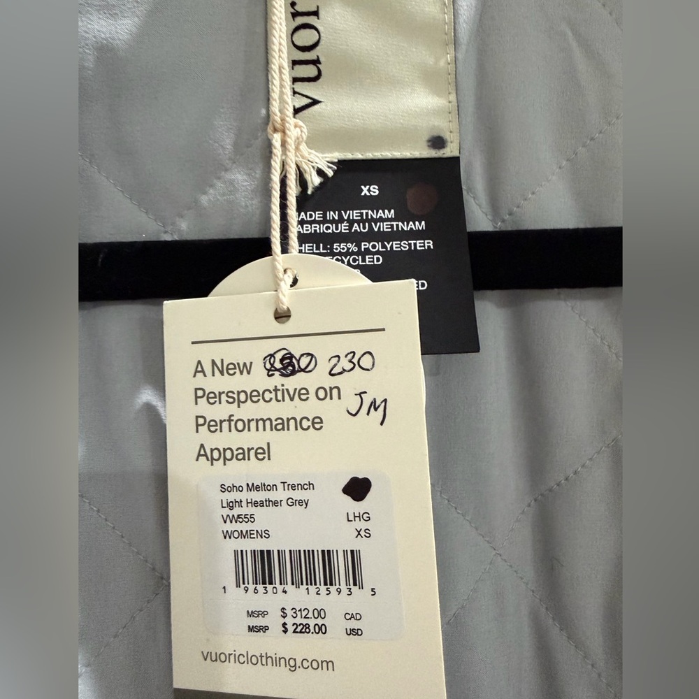 Vuori Women's Light Gray Trench Coat - Picture 6 of 8